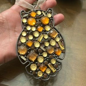 Jeweled owl ornament
